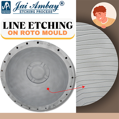 रोटो मोल्ड पर लाइन नक़्क़ाशी