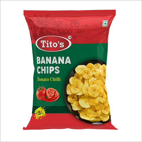 Tomato Chilli Banana Chips - Thinly Sliced, Crispy & Crunchy Fried Snacks | Tangy Sweet Flavor, Salty Taste, Perfect with Beverages