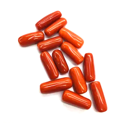 Round Brilliant Cut 6 Cts Natural Italian Red Coral Moonga Gemstone