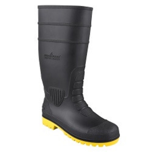 Safety Gumboot - Pvc, Sizes 40-44, Color: Yellow | Waterproof, Oil-resistant, Anti-slip, Optional Steel Toe Cap, Iso 20345 Compliant
