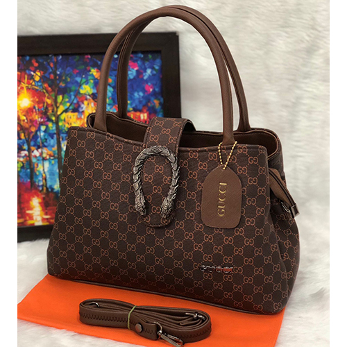 Classic Branded Handbag - Color: Browen