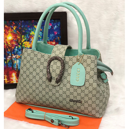 Classic Branded Handbag - Color: Browen