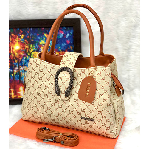 Classic Branded Handbag - Color: Browen