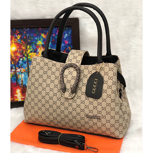 Classic Branded Handbag - Color: Browen