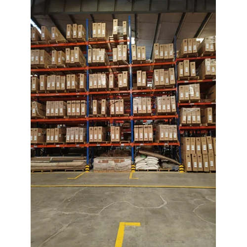 ब्लू एंड ऑरेंज हैवी ड्यूटी वेयरहाउस स्टोरेज रैक