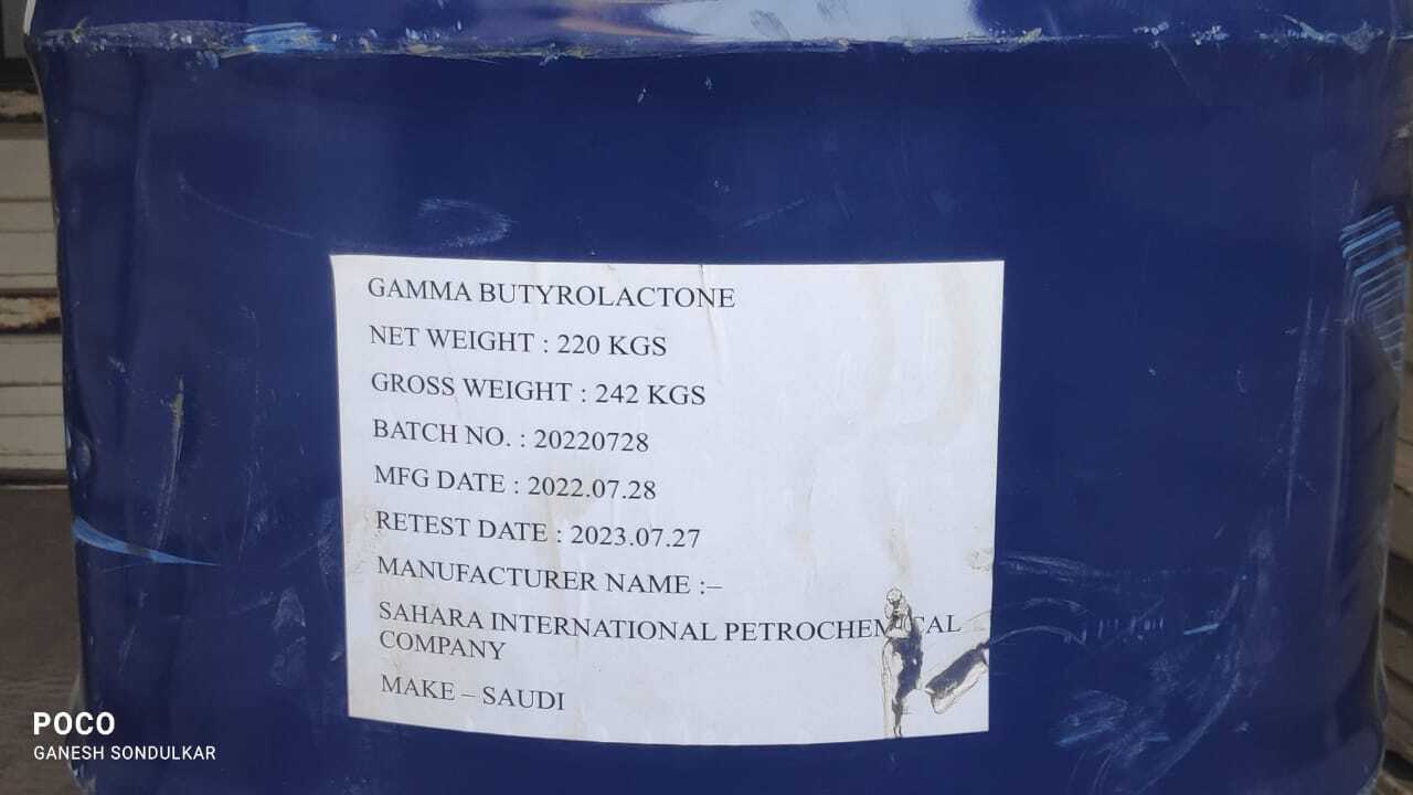 Gamma Butyrolactone - Liquid, 98% Purity, Soluble At 1.280 G/l, 12-month Shelf Life | Ideal For Industrial Use, Store In Cool & Dry Place