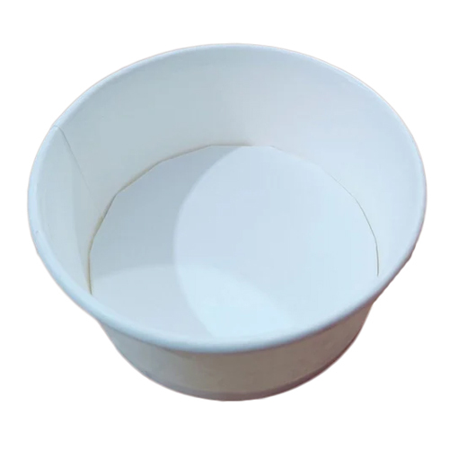 70 ML Paper Ice Cream Cup - Paper Material, Cold Resistant, White Color | Eco-Friendly, Disposable, Plain Design for Events & Parties