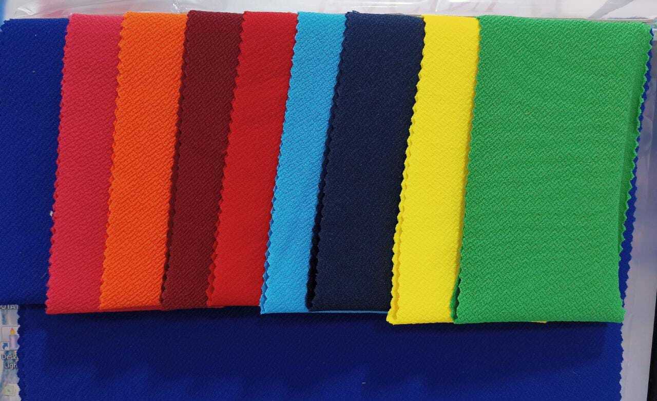 Multicolor Valentino Zigzag Polyester Lycra Fabric