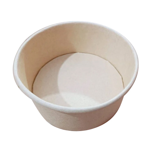 250 Ml Brown Craft Round Container Cup - Paper Material