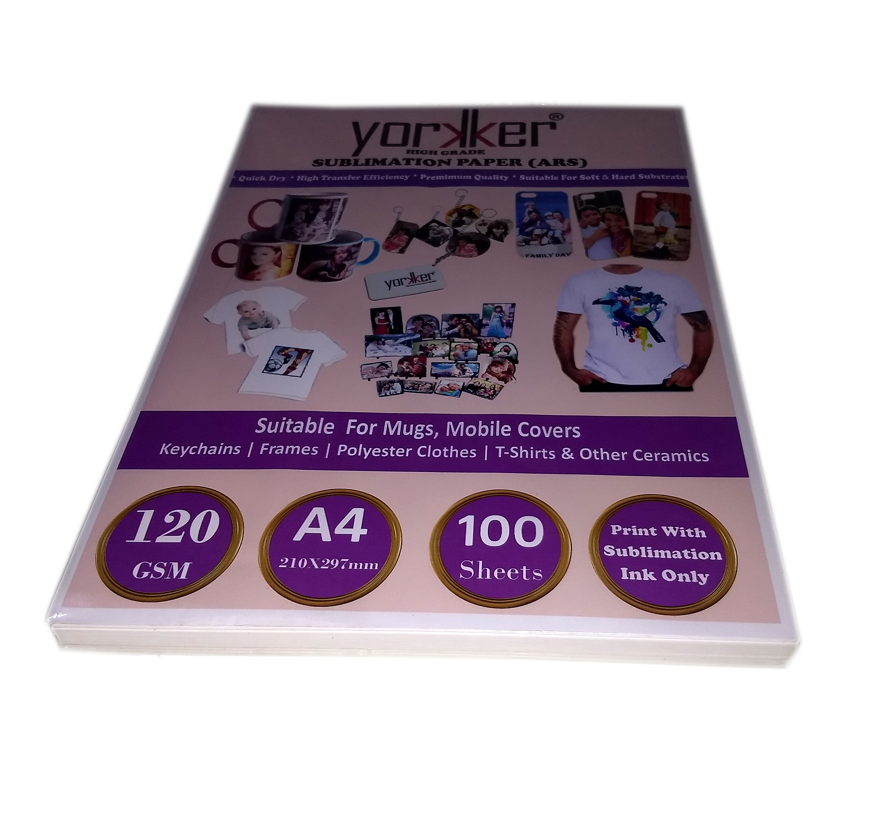 White Yorkker Sublimation Paper Ars High Grade Quick Dry For Soft Hard Substrates For Mug Printing