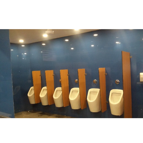 Solid & Wooden Shades Hpl Urinal Partition