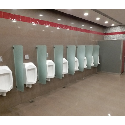 Glass Urinal Partition Size: 00mm(w) X 900mm(h) 450mm(w) X 1000mm(h)