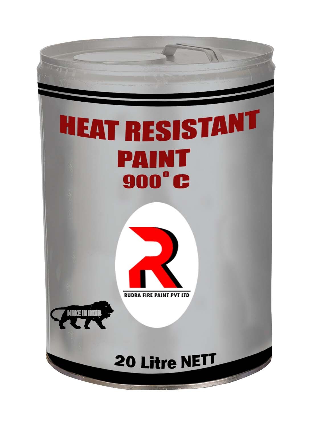 Heat Resistant Paint - Solvent Based Liquid, 20 Ltr Size, High Gloss Silver Finish | Industrial Grade, Weather Resistant, Smooth Surface, Epoxy Raw Material