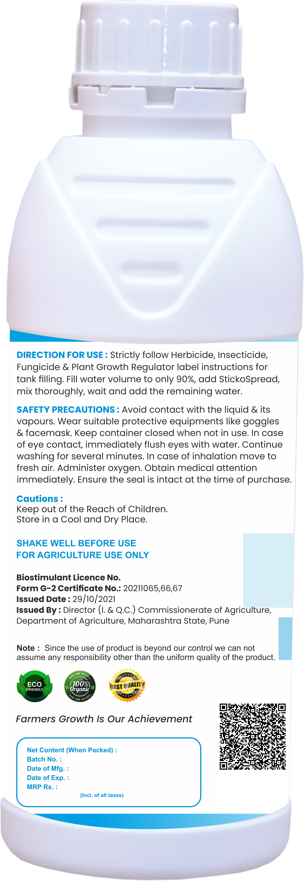 Devamrut Sticko Spread Application: Agriculture