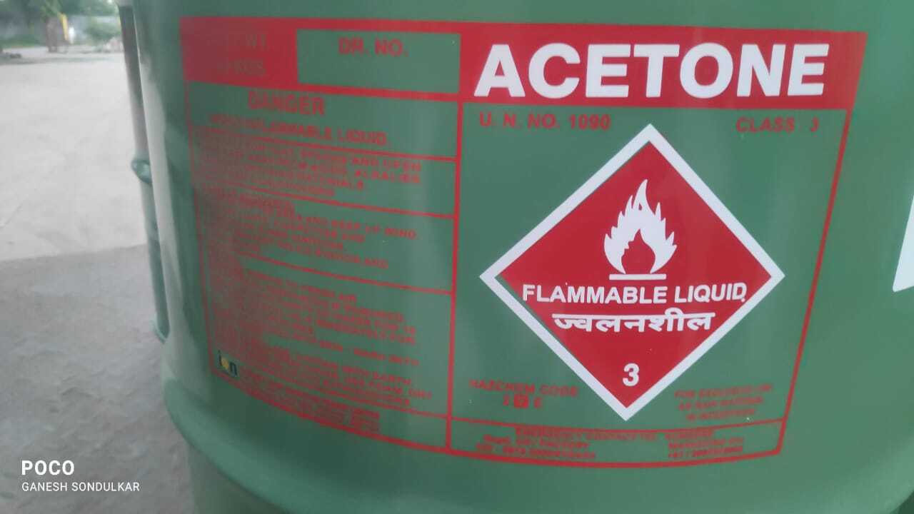 Acetone Solvent Best Before: 3 Years