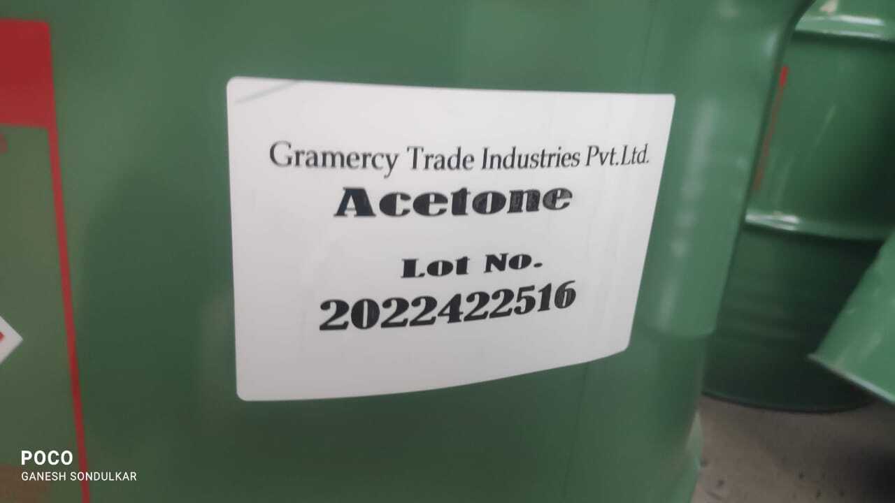 Acetone Solvent Best Before: 3 Years