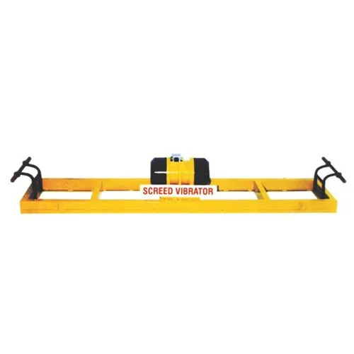 Electric Shutter Double Beam Screed Vibrator - Mild Steel Construction, Yellow Finish | Industrial Use, Enhanced Vibration Efficiency