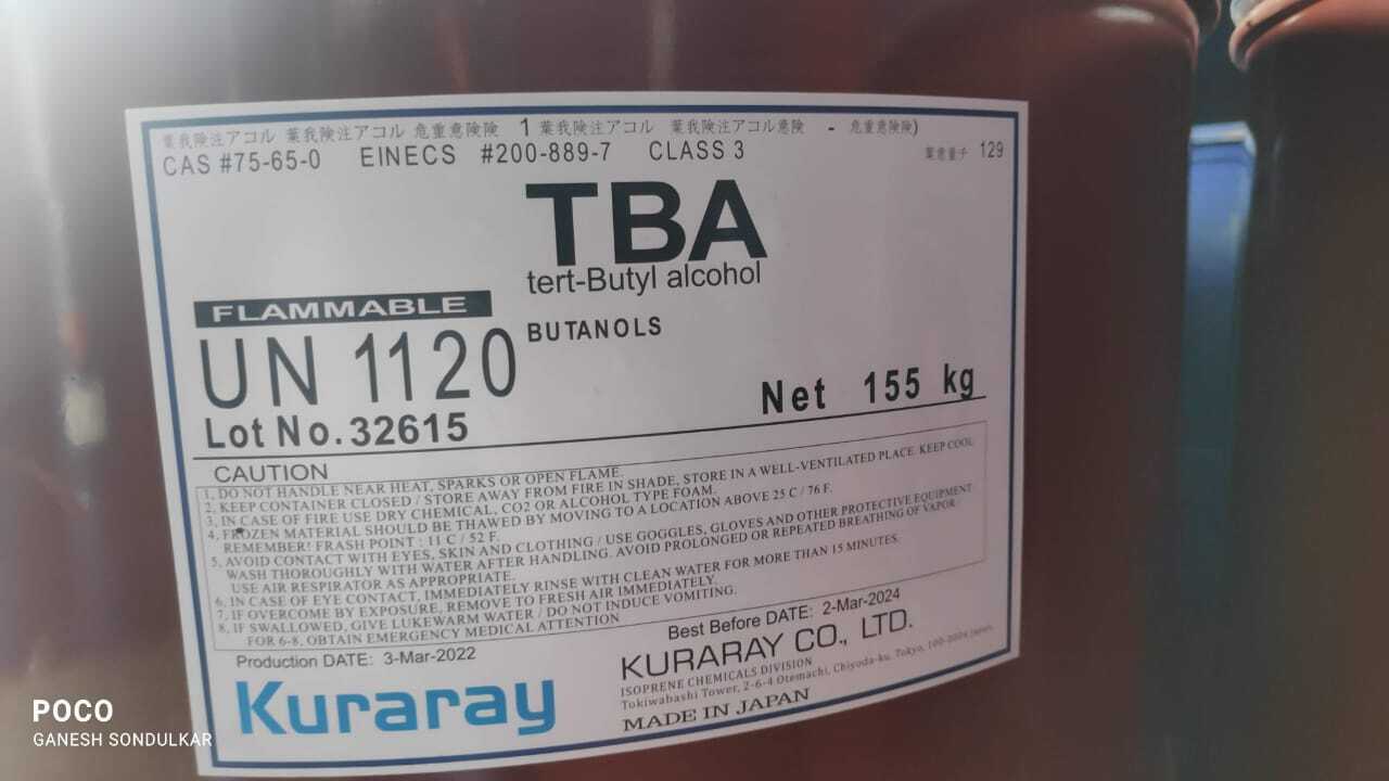 Tertiary Butyl Alcohol - Application: Industrial