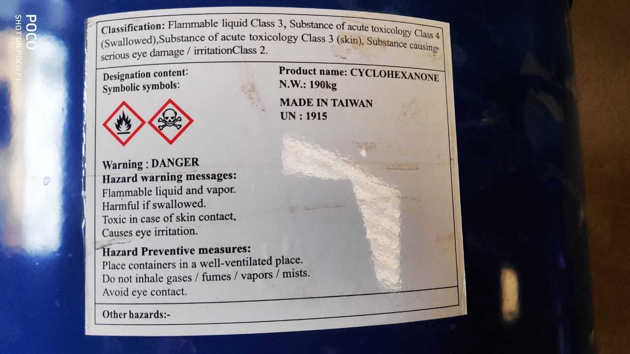 Cyclohexanone Chem - Application: Industrial