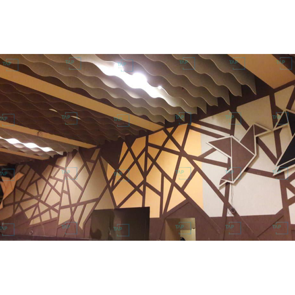Acoustic 3d Ceiling Series - 100% Polyester Fibre, 600mm Width, 10mm Thickness | 36 Colour Options, 4 Design Variations For Superior Acoustics