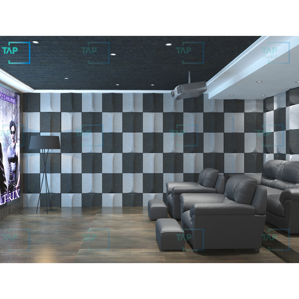 Acoustic 3d Panel - 100% Polyester Fibre, 2ft X 2ft / 4ft X 4ft , Multicolor | Excellent Acoustic Performance, Lightweight, Easy To Install