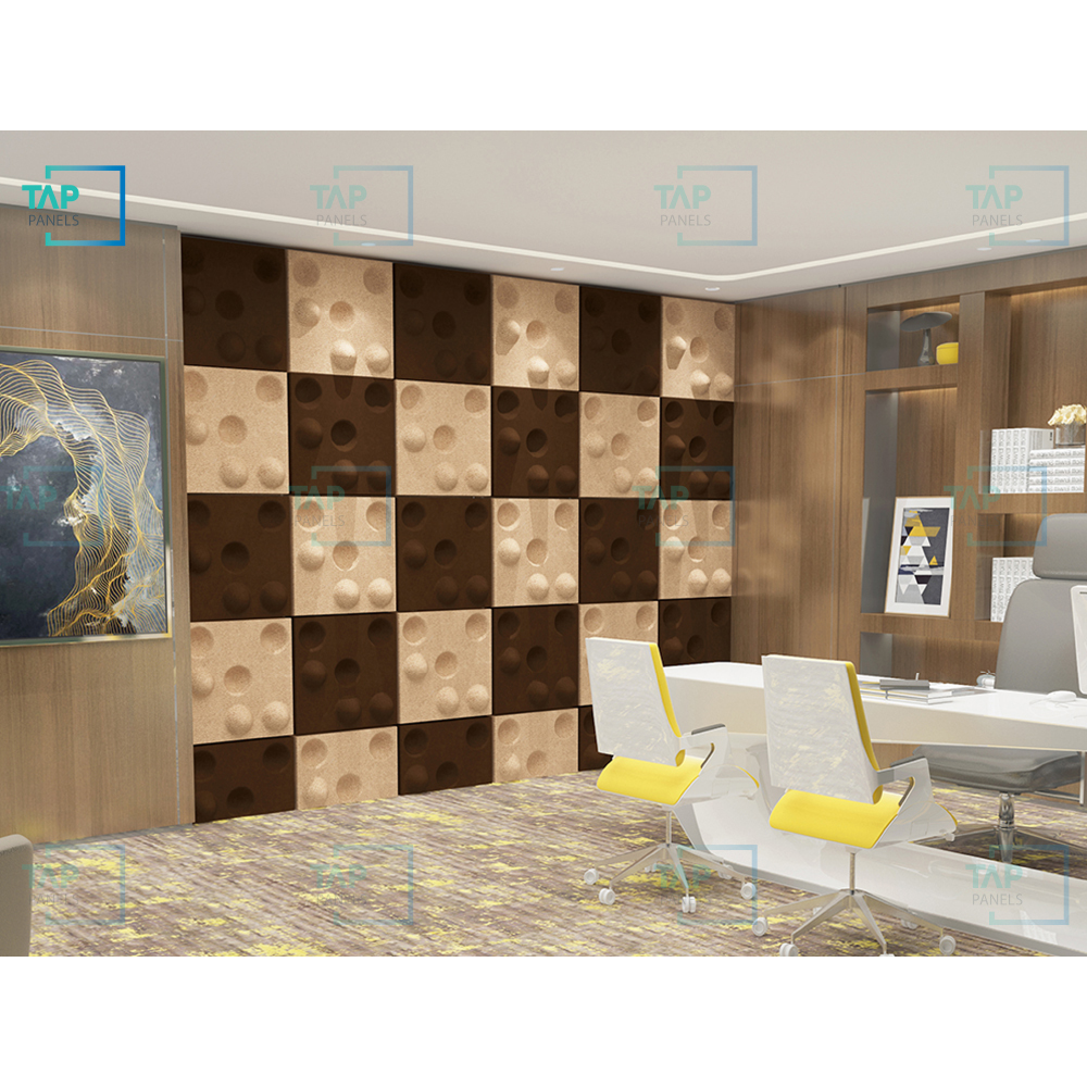 Acoustic 3d Panel - 100% Polyester Fibre, 2ft X 2ft / 4ft X 4ft , Multicolor | Excellent Acoustic Performance, Lightweight, Easy To Install