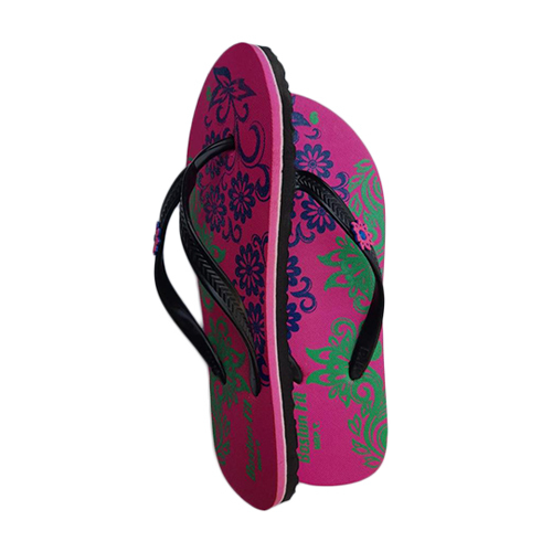 Ladies Printed Slippers - Rubber Material, Customized Sizes , Different Color Options With Unique Eye-catching Prints For Stylish Comfort