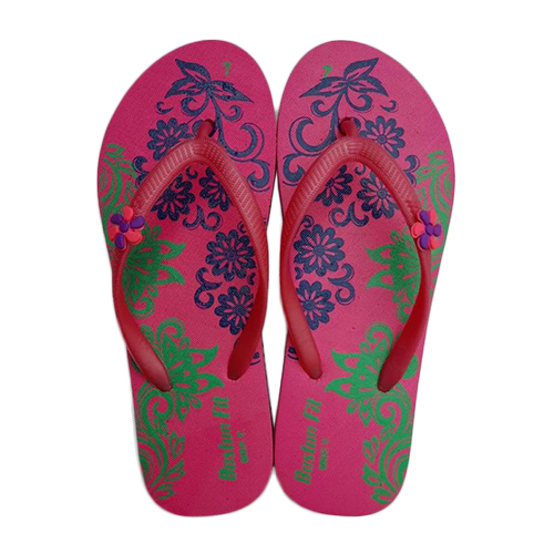 Ladies Printed Slippers - Rubber Material, Customized Sizes , Different Color Options With Unique Eye-catching Prints For Stylish Comfort