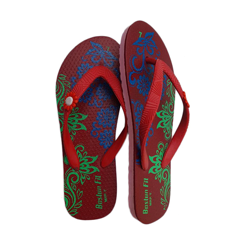 Ladies Printed Slippers - Rubber Material, Customized Sizes , Different Color Options With Unique Eye-catching Prints For Stylish Comfort