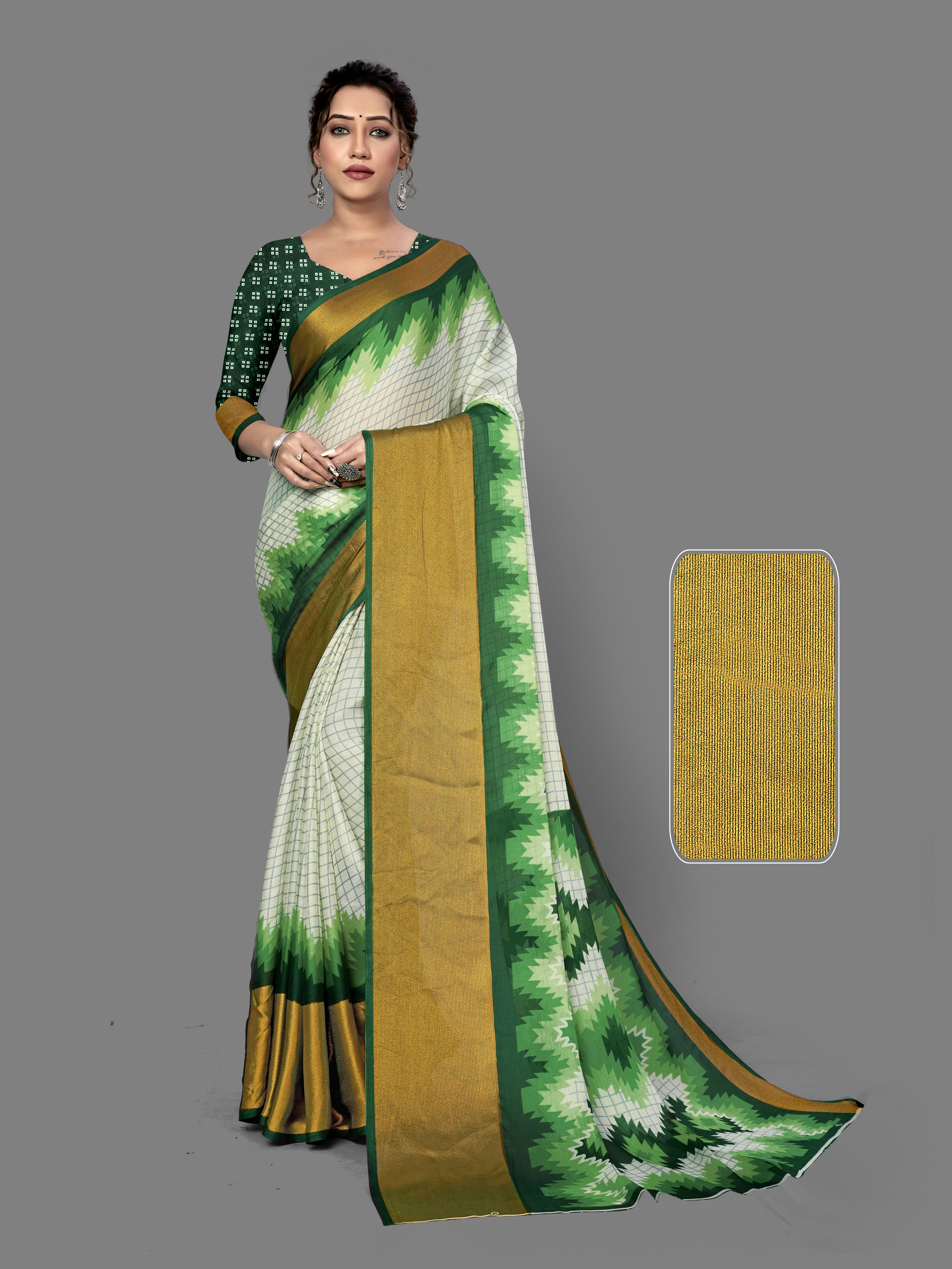 Red Hosana Chiffion Saree