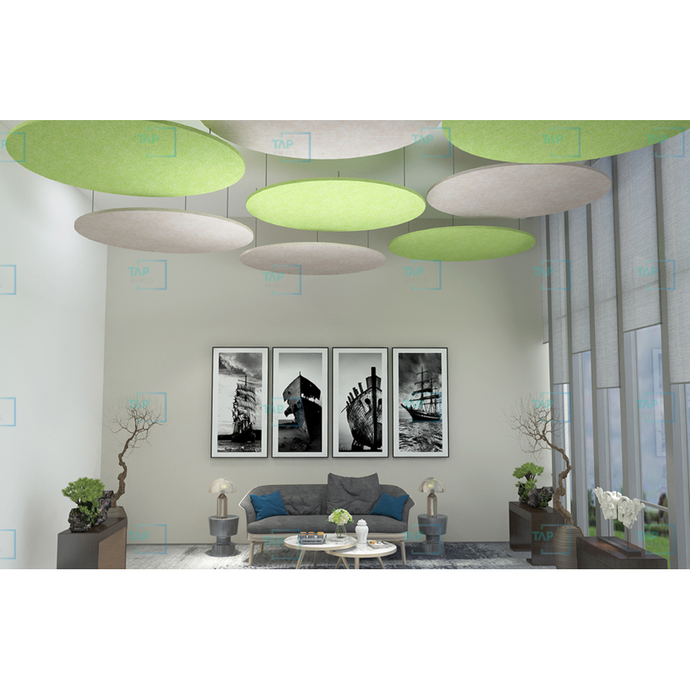 Acoustic Floating Ceiling Series - 100% Polyester Fiber, Custom Size, White Color, 200kg/mâ³ Density, 9mm Thickness | Aesthetic Acoustic Absorption For Commercial Spaces