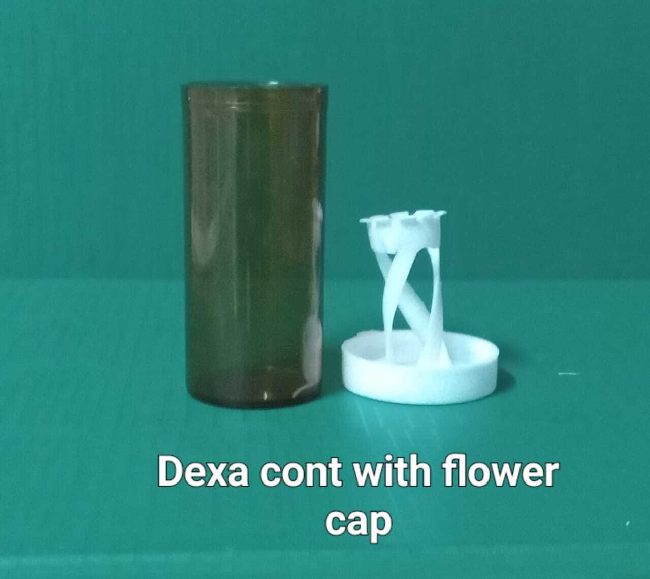 Dexa Container - Plastic Material, 100 Tablet Capacity , Round Brown Box Design - Lightweight At 10g