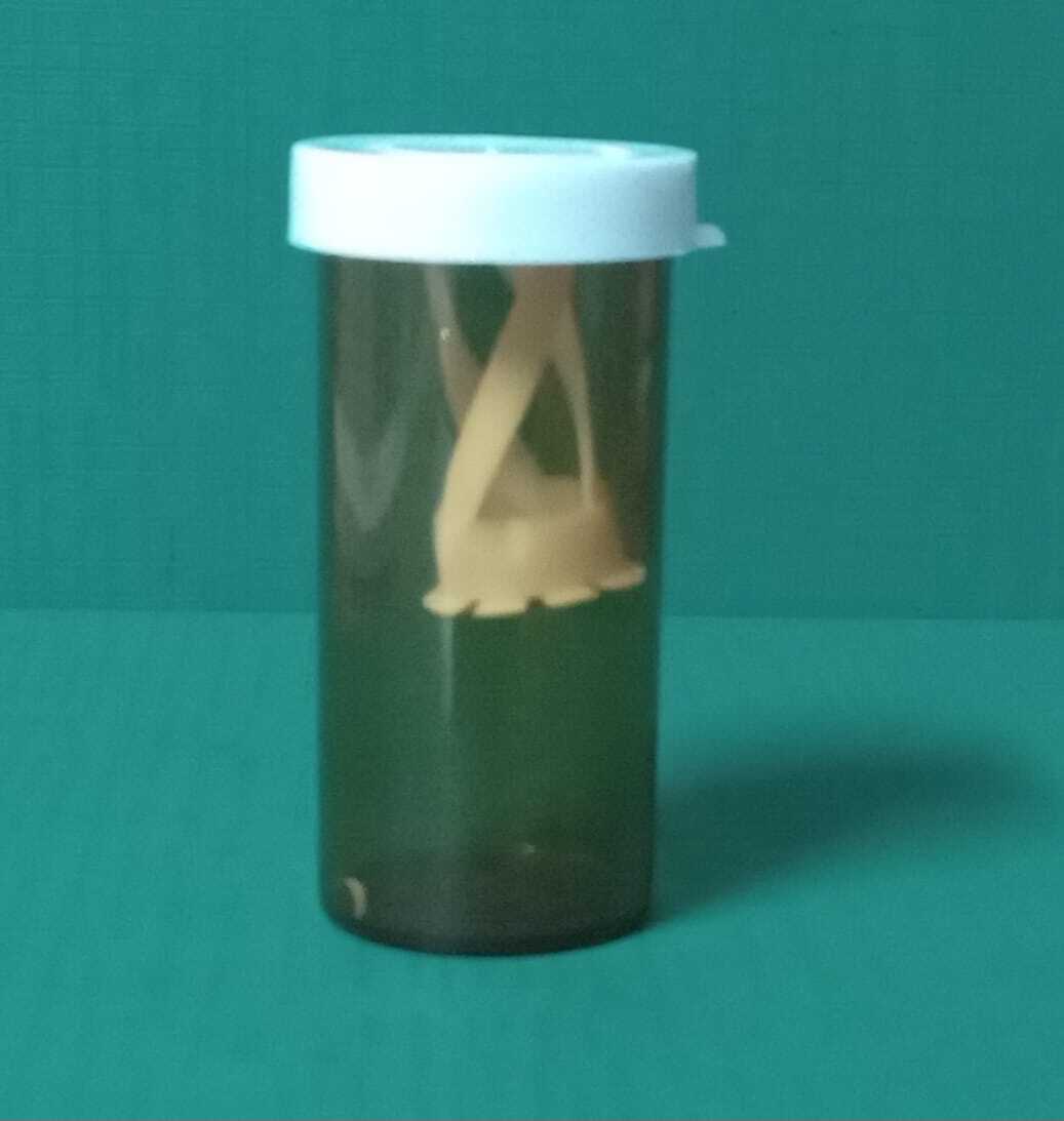 Dexa Container - Plastic Material, 100 Tablet Capacity , Round Brown Box Design - Lightweight At 10g
