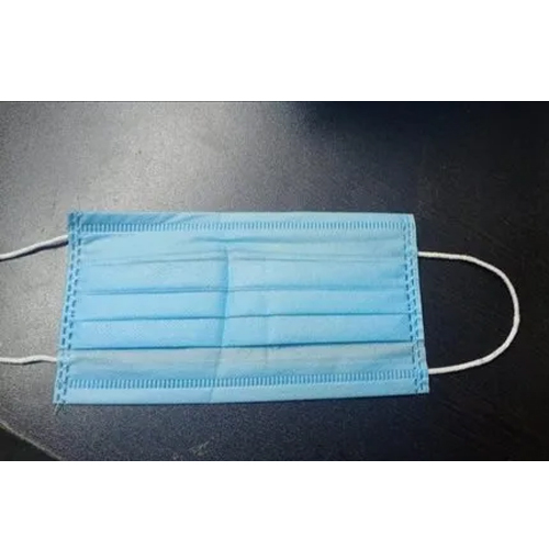3 Ply Disposable Face Mask - Non Woven Material, Sky Blue Color | Ce Approved, Anti Pollution Use, Earloop Closure