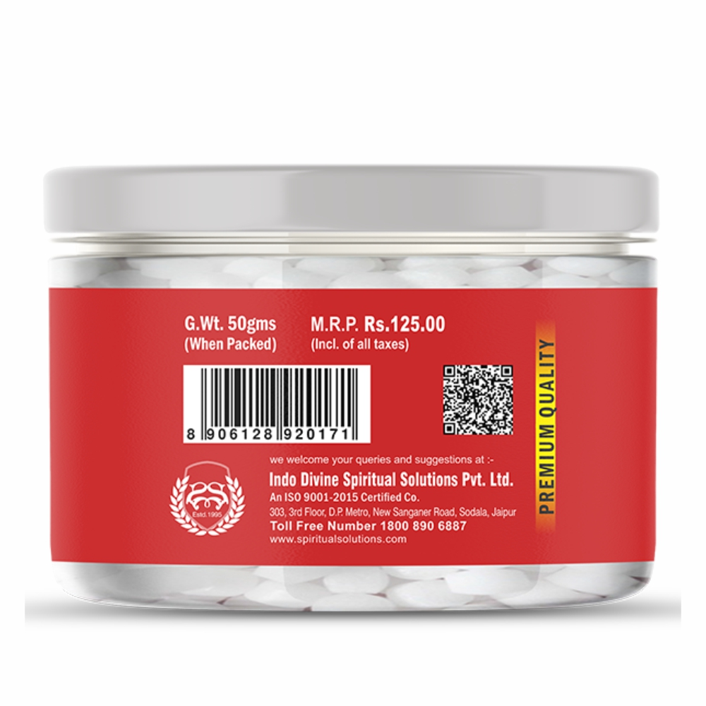 Kapoor 50 Gms Jar - Camphor Resin, Aarti Offering For Pooja, Purifies Air With Aromatic Fragrance, Fosters Peace And Positivity