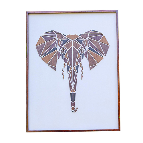 हैंडमेड वॉल हैंगिंग आर्ट एलिफेंट