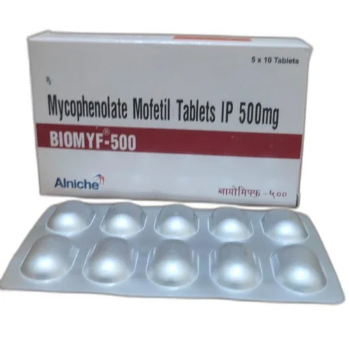 Mycophenolate Mofetil Tablets - 500 Mg Strength, 5x10 Tablet Packaging | Specific Drug For Hospital & Clinic Use, Store In Cool & Dry Place