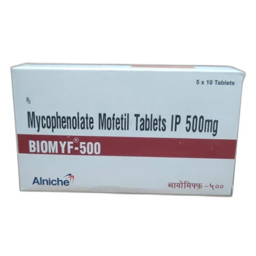 Mycophenolate Mofetil Tablets - 500 Mg Strength, 5x10 Tablet Packaging | Specific Drug For Hospital & Clinic Use, Store In Cool & Dry Place