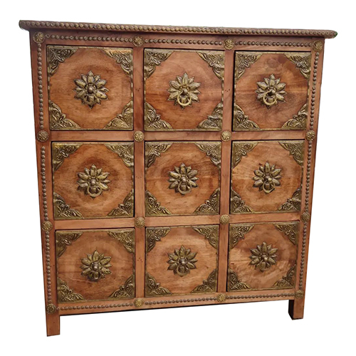 हाथ से चित्रित रंगीन दराज कैबिनेट