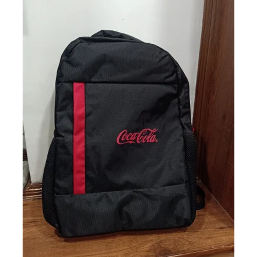 Black Rexine Backpack Bag