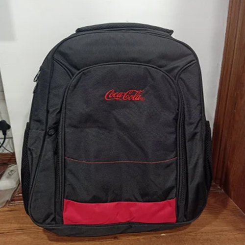 Black Rexine Backpack Bag