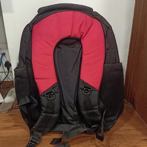 Black Rexine Backpack Bag