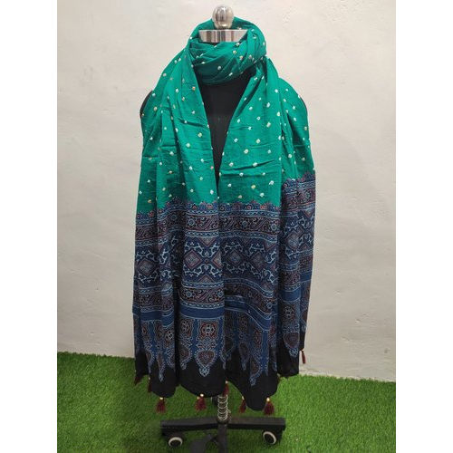 Multicolor Ajrakh Print Badhani Dupatta