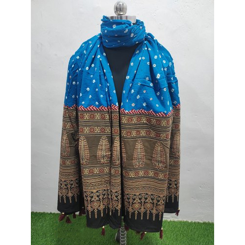 Multicolor Ajrakh Print Badhani Dupatta