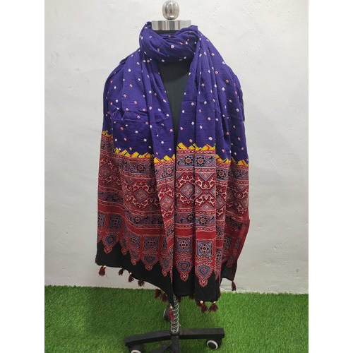 Multicolor Ajrakh Print Badhani Dupatta