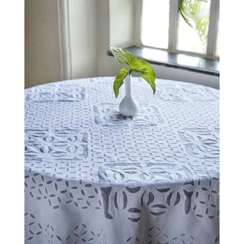 Applique Work Cotton Table Covers Size: 7.5x5 Feet