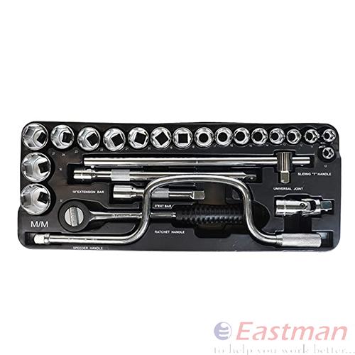 Silver E-2202-e-624-r1 1-2 Square. 24 Pc Drive Socket Sets