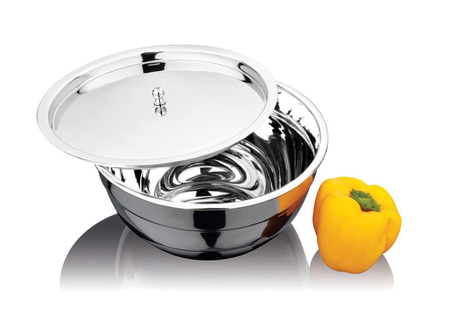 Ss Bowl - Stainless Steel Utensil Set, Silver Finish, Perfect For Gifting & Available In Multiple Sizes