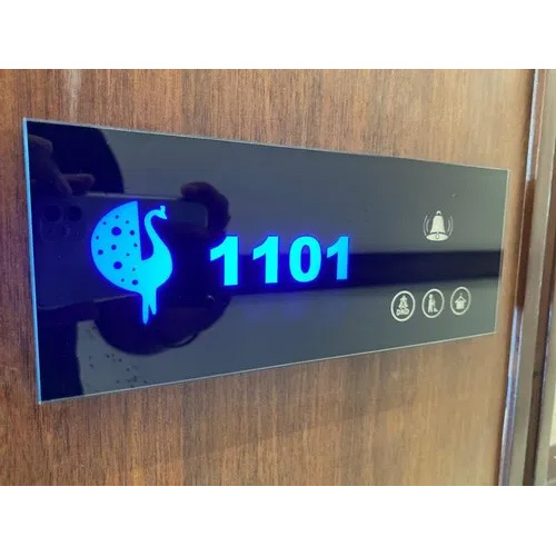 Vertical Do Not Disturb Door Plate - Semi-automatic, Electric Power Supply, Commercial Application, Warranty Included
