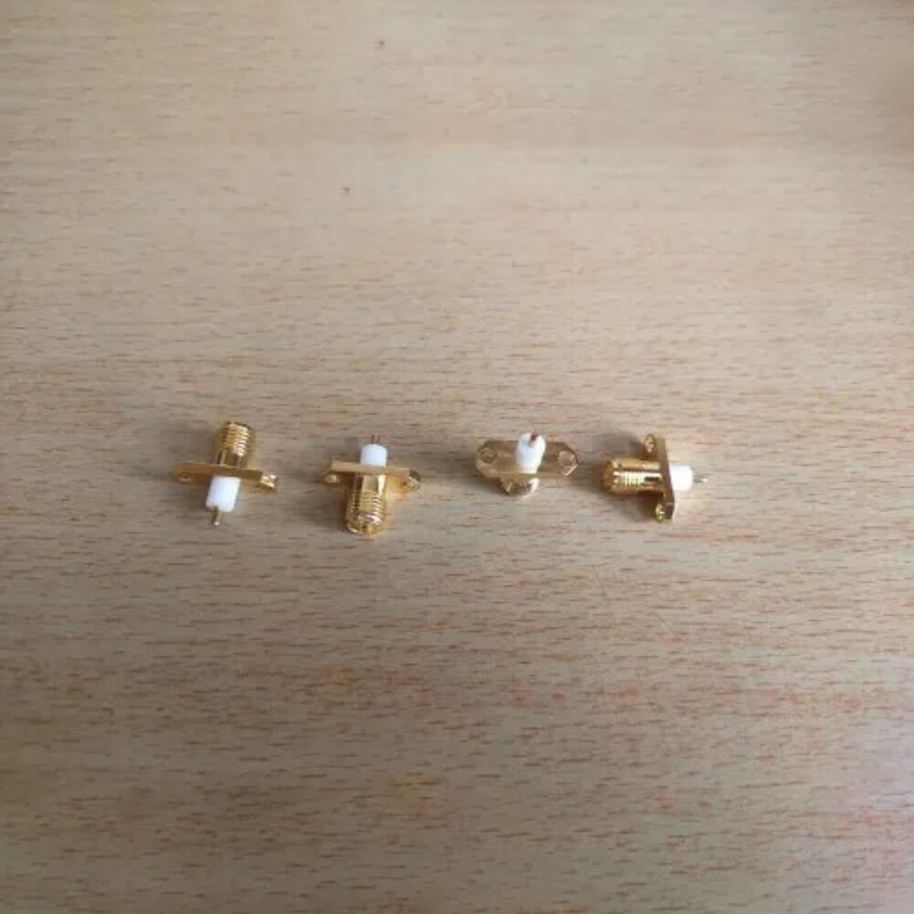 Sma Female 2 Hole Connector - Metal Construction | Designed for Industrial Applications, Versatile Pin Arrangements, Durable Locking Mechanism